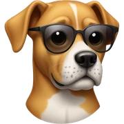 Dog wearing sunglasses  sticker