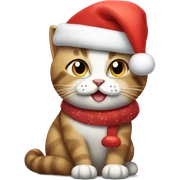 Christmas cat sticker