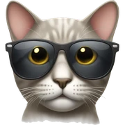 Cat with sunglasses sticker