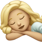 Blonde girl sleeping sticker