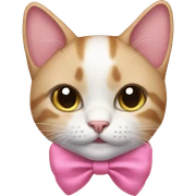 Cat wearing a pink bow  sticker