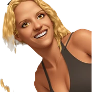 blonde girl smiling with sunglasses sticker
