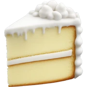 Realistic white cake sticker
