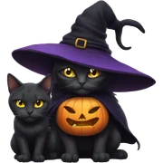 witch cat with the witch sticker