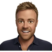 smiling man in shirt sticker