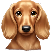 Long hair dachshund puppy sticker