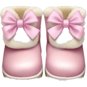 ugg slippers with light pink bows on the back sticker