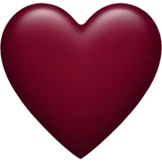 Single burgundy heart sticker