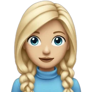 Family blondie blue eyes  sticker