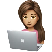 brown hair-girls-with-MacBook sticker