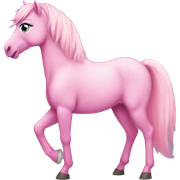 A pink Pony  sticker