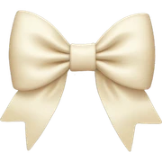 Cream bow sticker