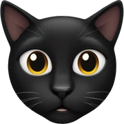 Black cat sticker
