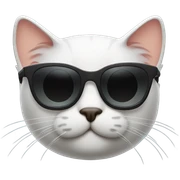 Cat with sunglasses sticker