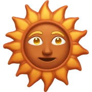 Terracotta sun sticker