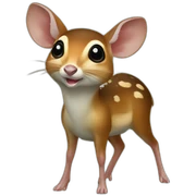 realistic full body mouse deer sticker