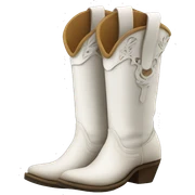 White cowgirl boots  sticker