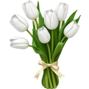 white tulip bouquet  sticker