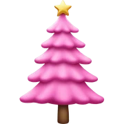 pink christmas tree  sticker