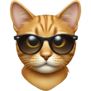 Cat with sunglasses sticker