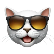 Cat with sunglasses sticker