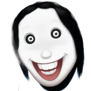 smiling horror parody character sticker