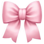 Baby pink bow sticker