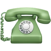 Sage green telephone  sticker