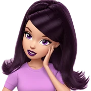 mysterious girl with purple eyes sticker