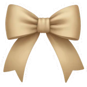 Beige bow sticker