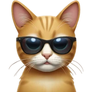 Cat with sunglasses sticker