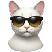 Cat with sunglasses sticker