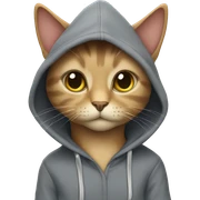 Cat wearing hoodie  sticker