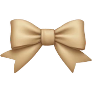 Beige bow sticker