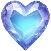 Crystal heart sticker