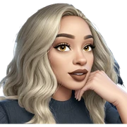 blonde girl in a sweater sticker