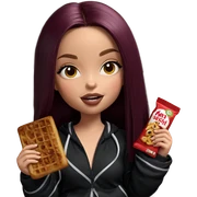 girl in pajamas with food sticker