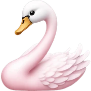pastel pink swan sticker