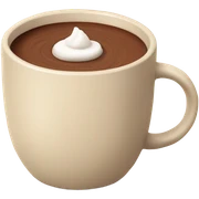 Hot chocolate in a beige mug  sticker