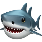Shark with a top hat sticker