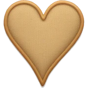 Beige heart  sticker
