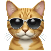 Cat with sunglasses sticker