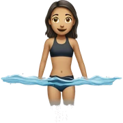 girl swimming sticker