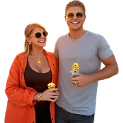 sunset smile with jewelry sticker