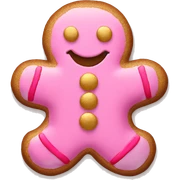 pink and gold gingerbread sticker