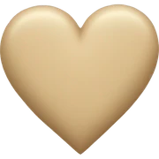 Beige heart sticker