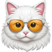 Cat with sunglasses sticker