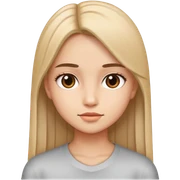 Chica con cabello lacio  sticker