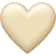 cream color heart sticker
