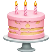 pastel pink birthday cake sticker